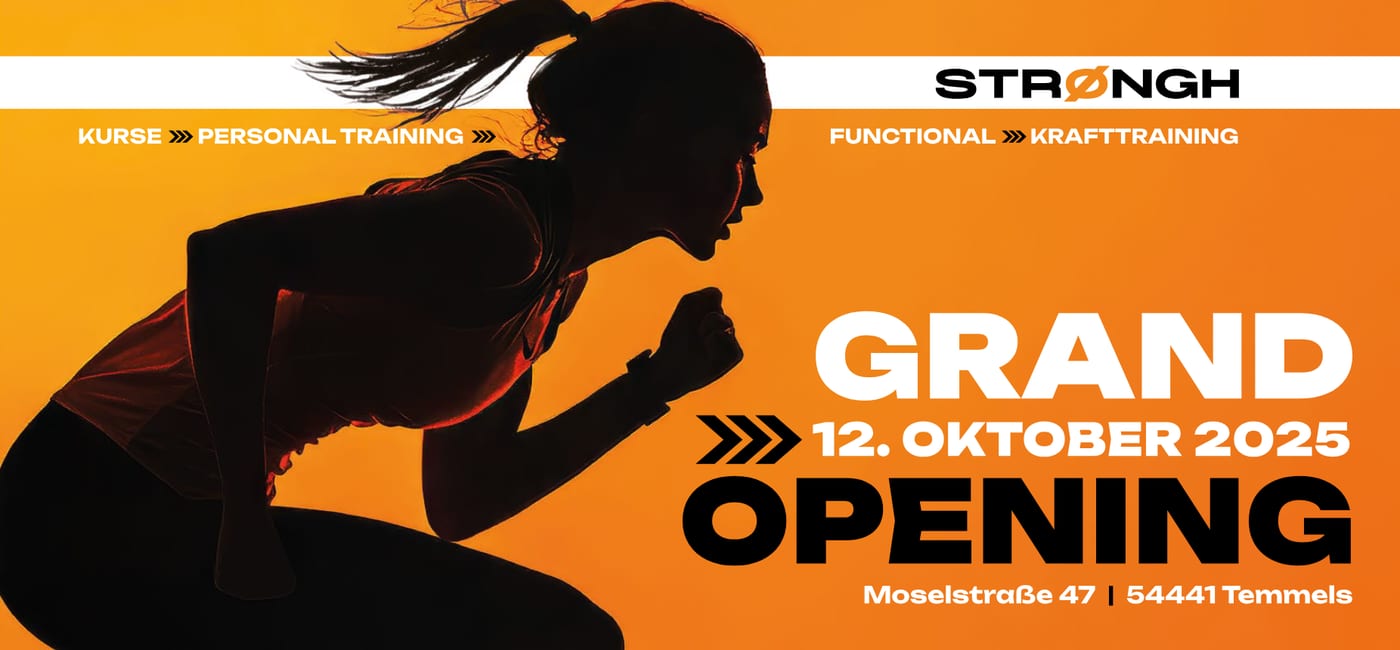 STRØNGH Grand-Opening MaxiCard, Vorder- und Rückseite